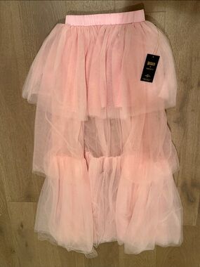 Forever 21 Pink tulle high-low skirt- Wicked x Forever 21